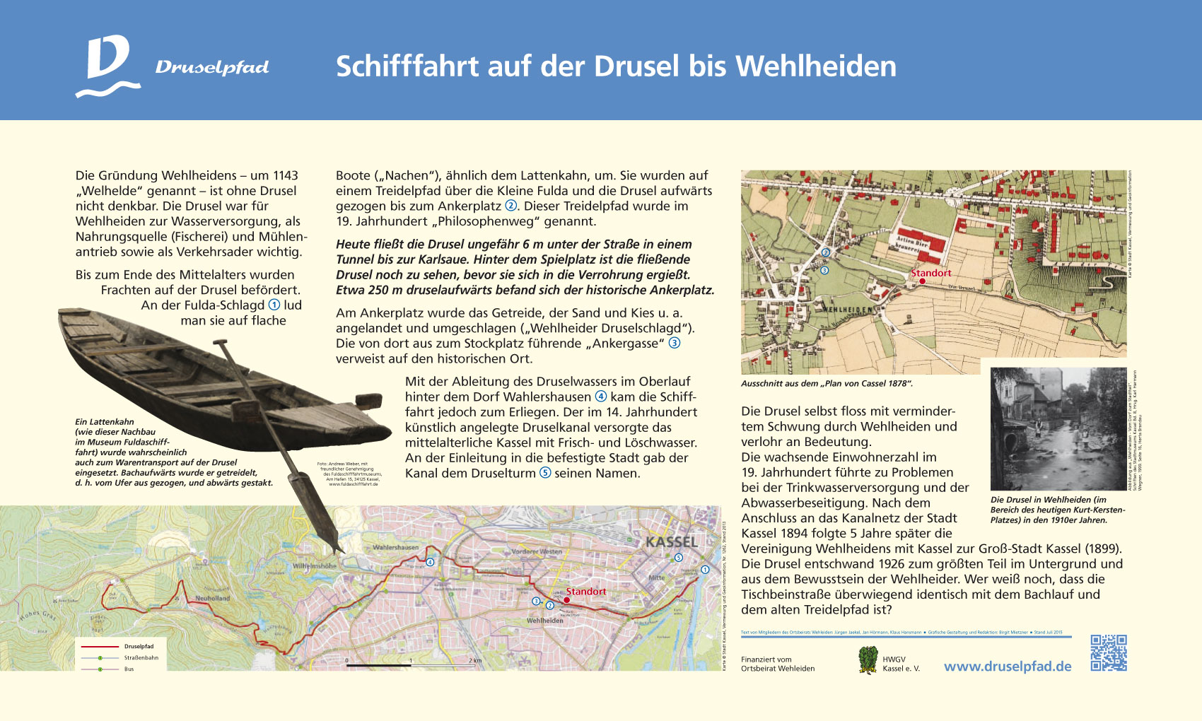 Schifffahrt auf der Drusel bis Wehlheiden